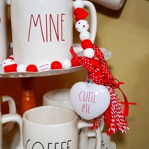 Rae Dunn Cutie Pie  Authentic Valentines Ornament Bead Garland